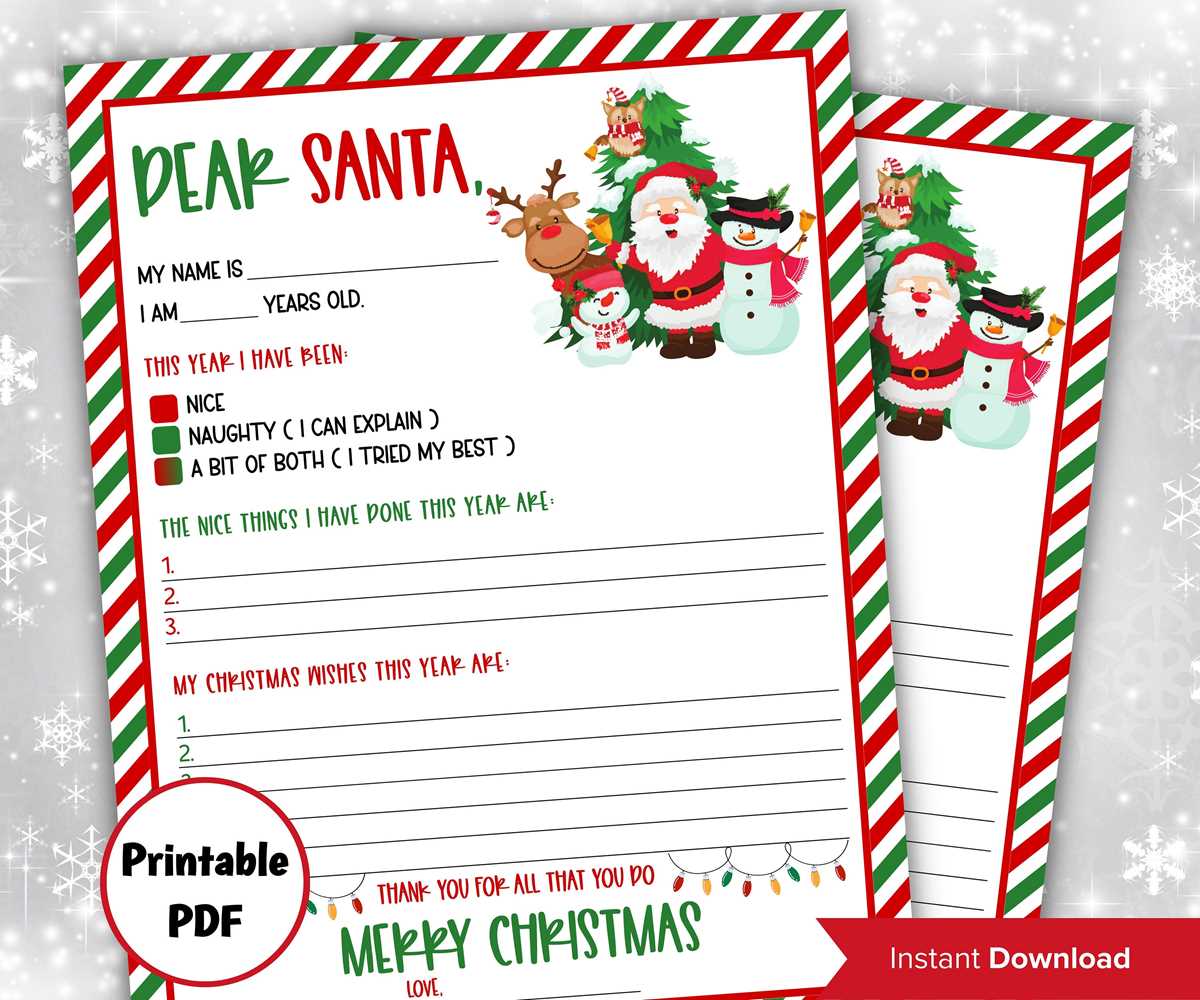 letters to santa printable