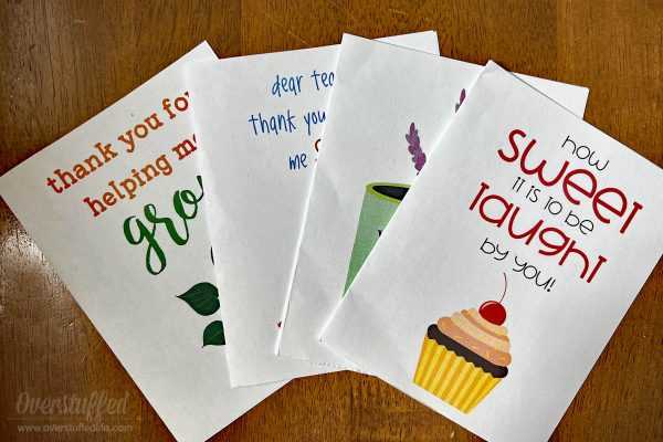 teacher appreciation card free printable