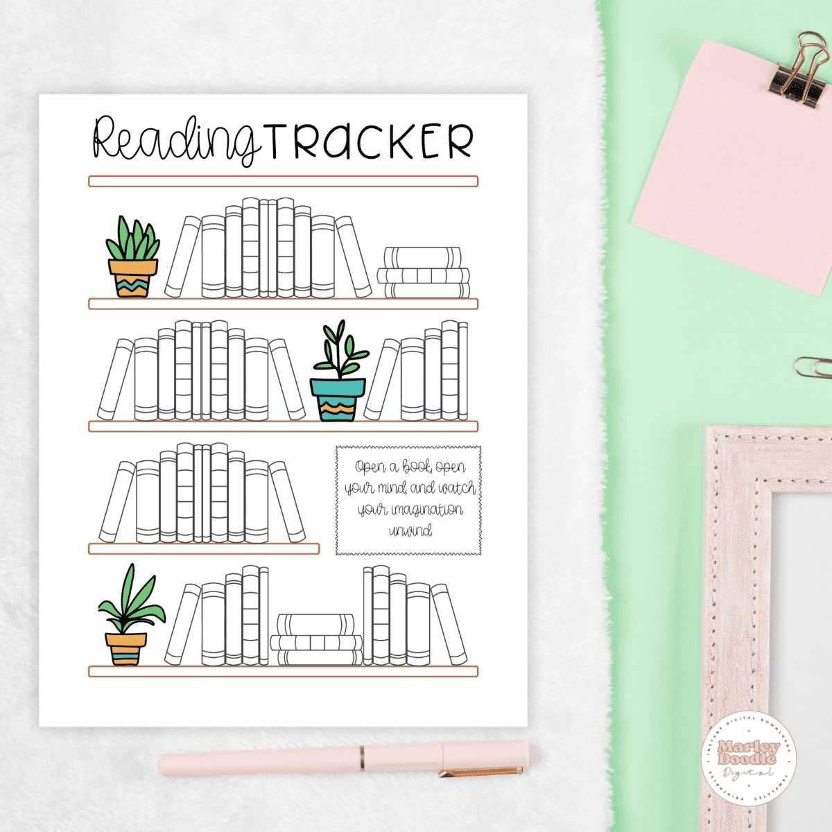reading book tracker printable