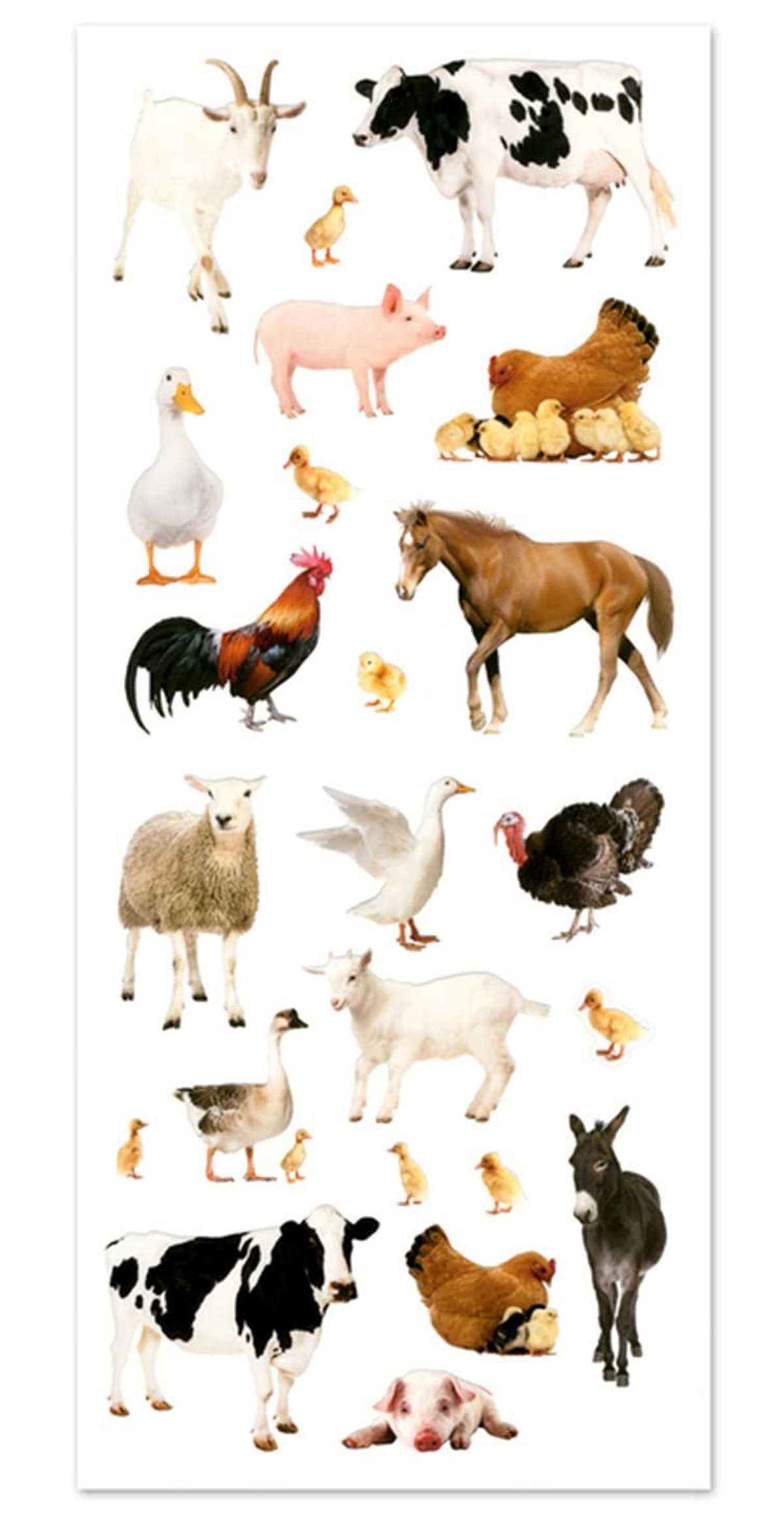 realistic printable farm animals