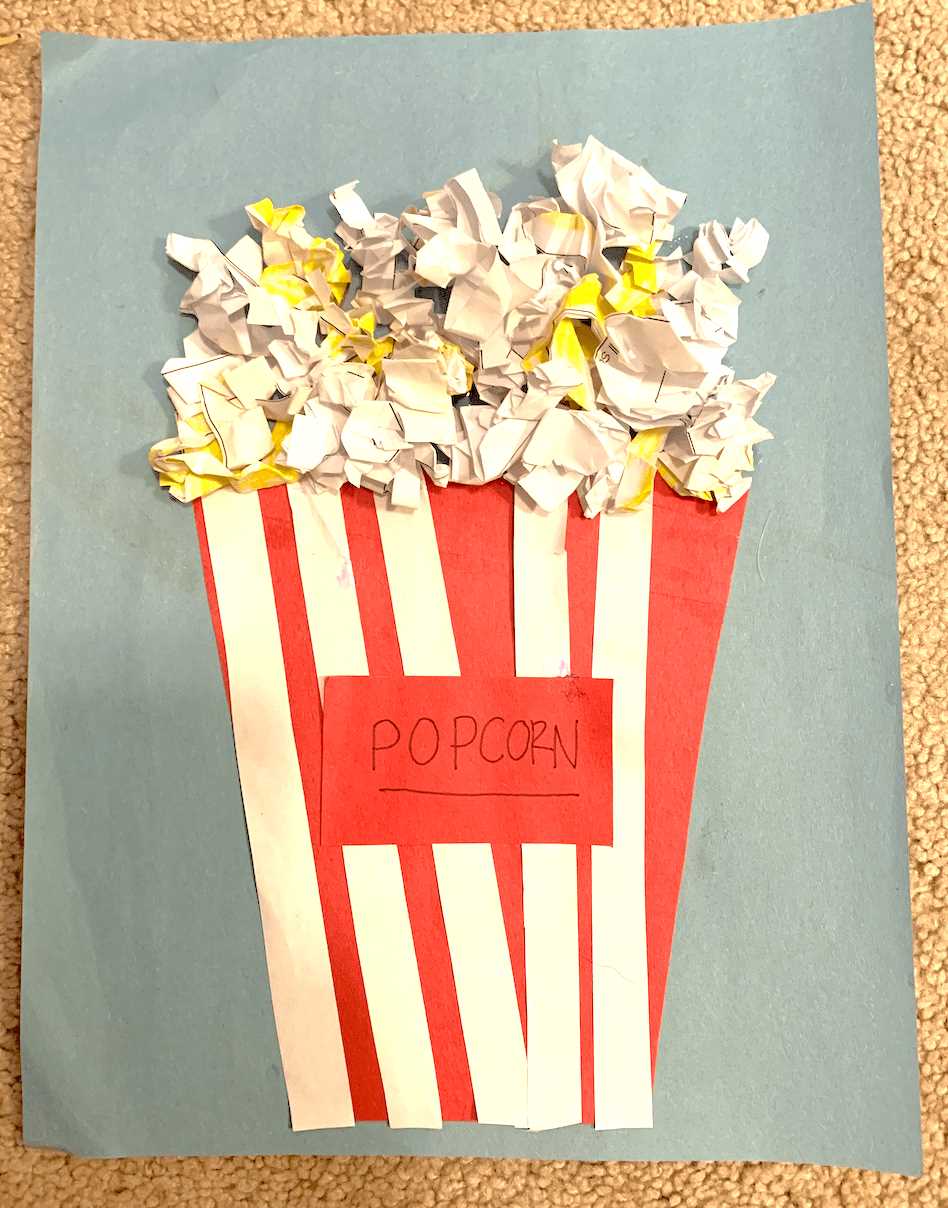 printable popcorn craft