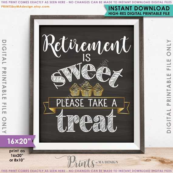 retirement signs printable