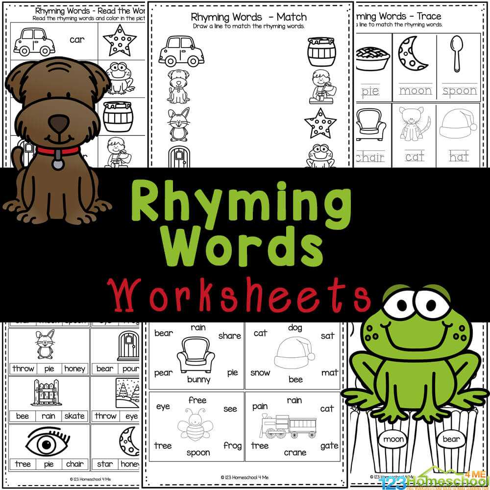 rhyming printables for kindergarten