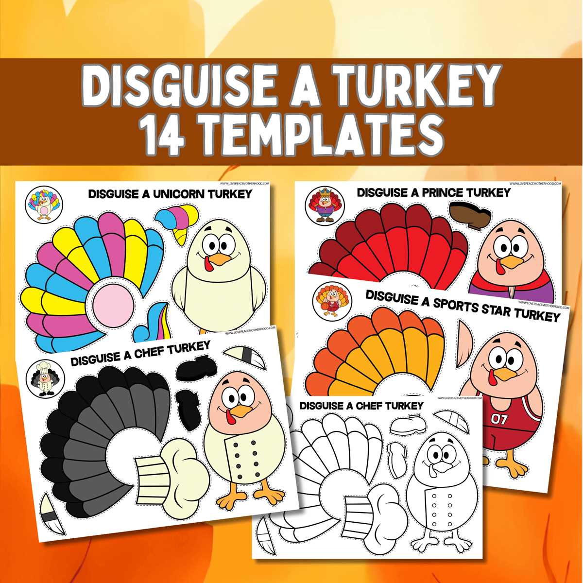 printable turkey disguise template