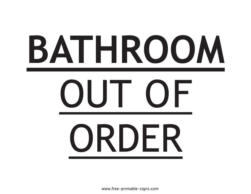 free printable bathroom signs