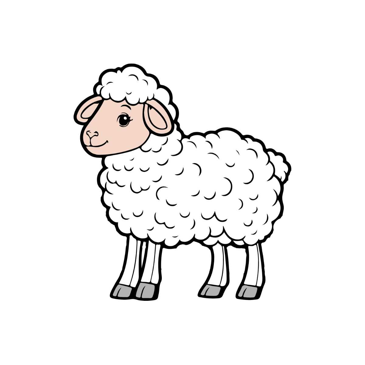 sheep template printable free