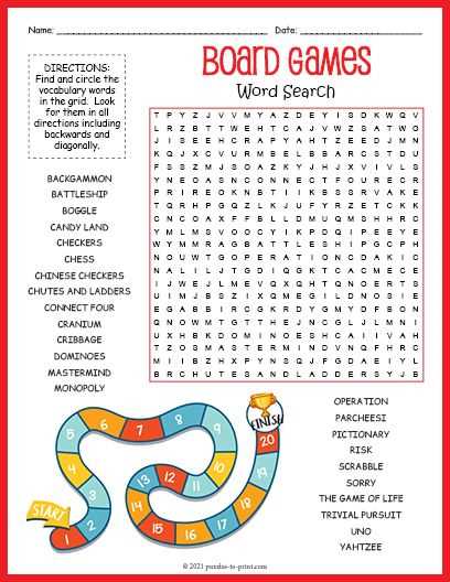 word games printable free