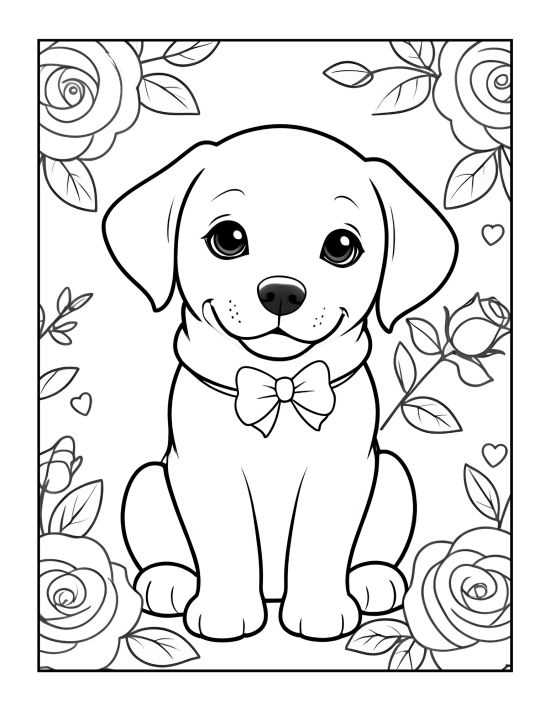 printable puppy coloring sheets