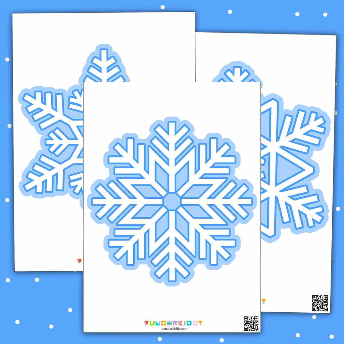 blue snowflake printable