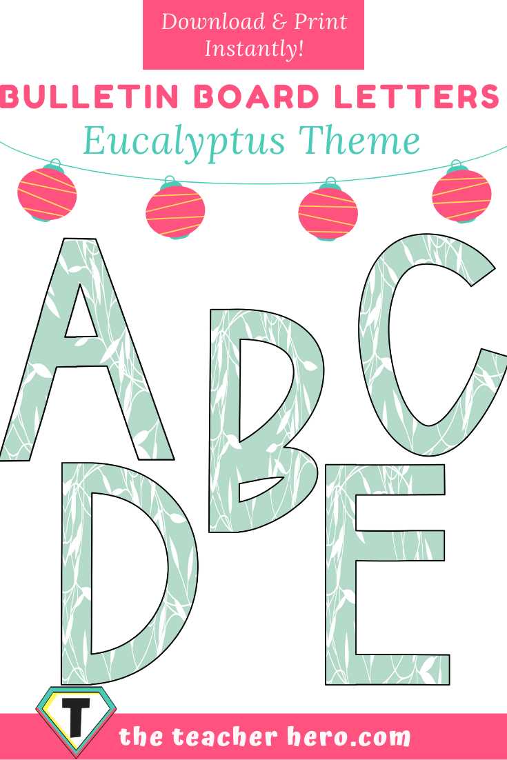 free printable bulletin board letters