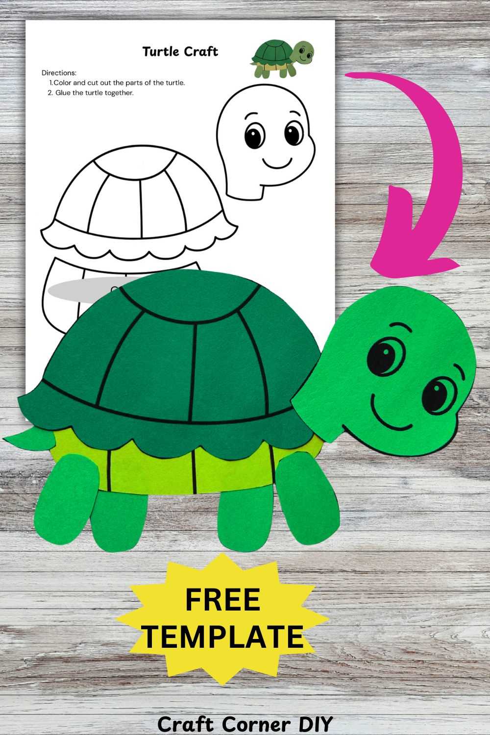 free turtle template printable