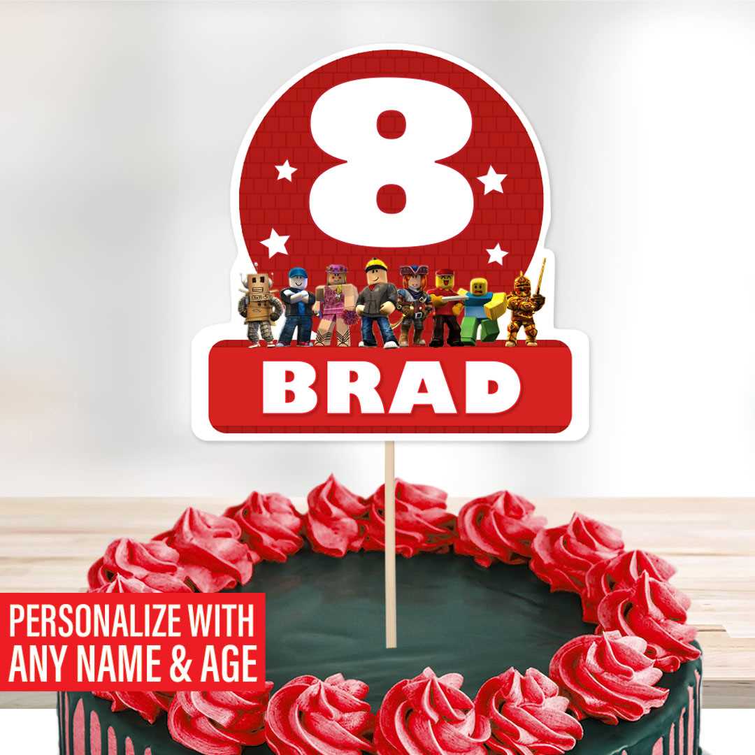 roblox cake topper printable