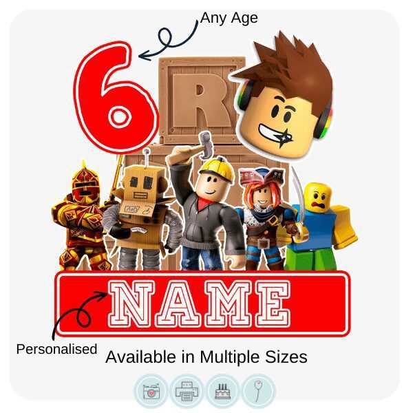 roblox cake topper printable