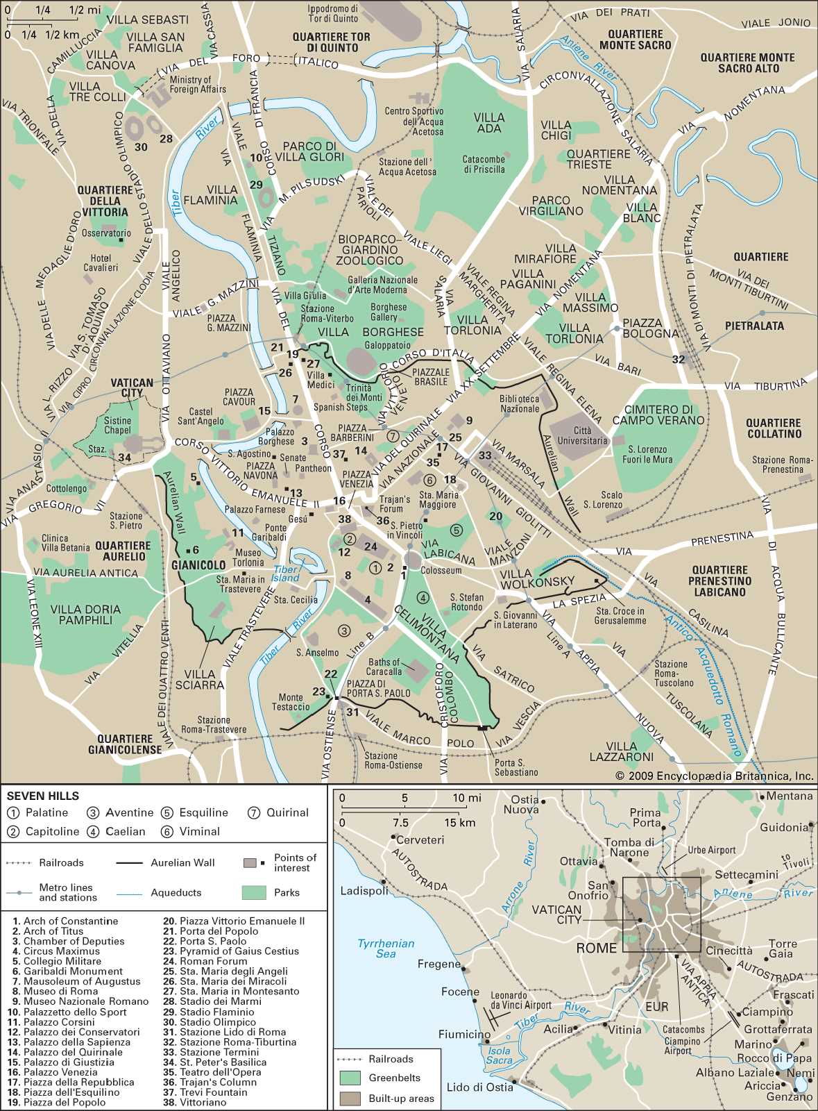 rome map printable tourist
