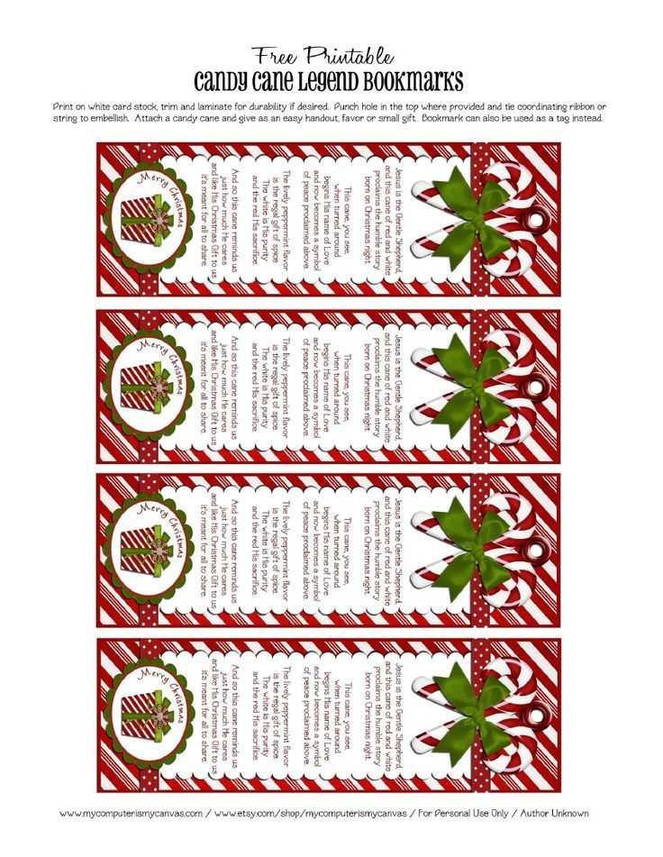 the candy cane legend printable