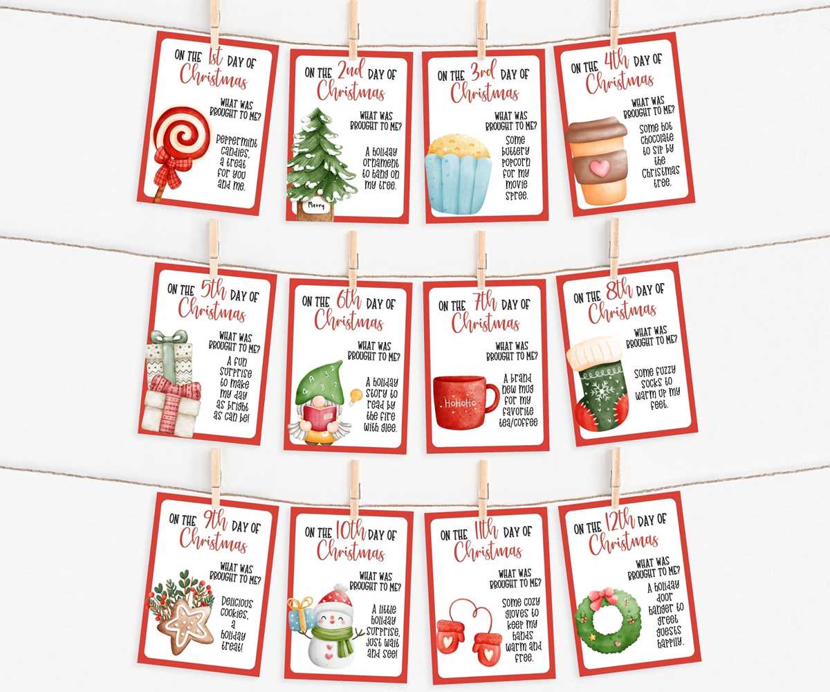 printable pictures of 12 days of christmas