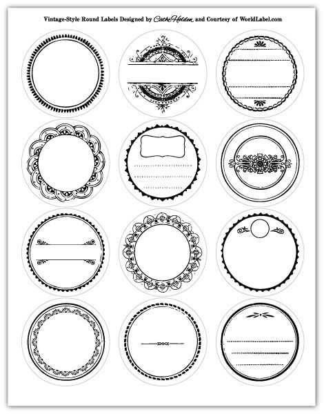 round stickers printable