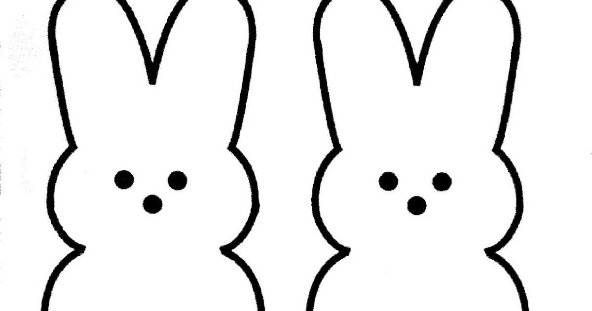 printable peep bunny template