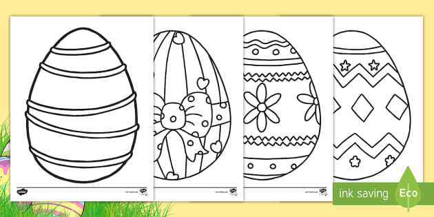 printable coloring pages of easter eggs