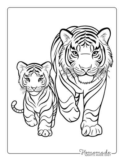 tiger coloring pages free printable