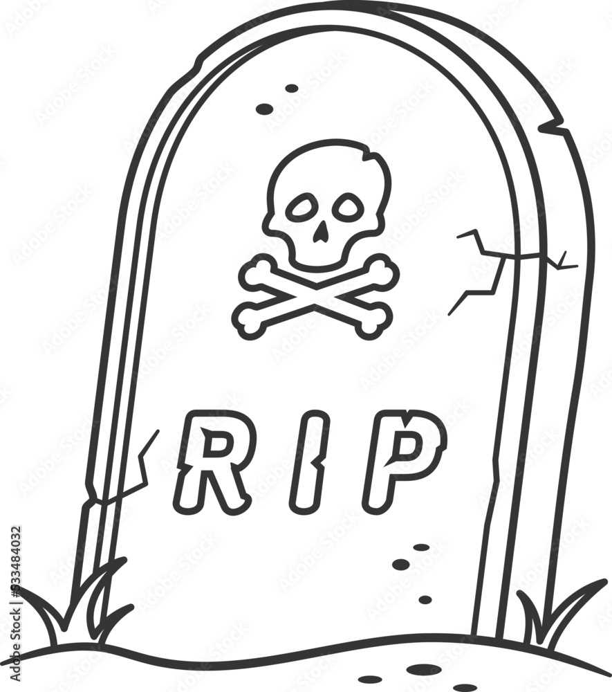 printable tombstone outline
