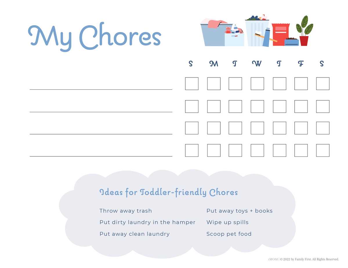 printable chore chart for kids