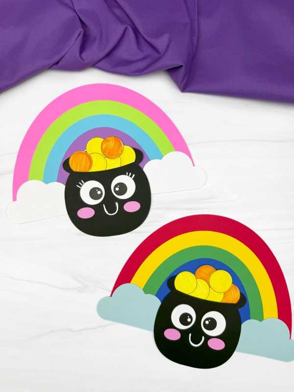 printable rainbow pot of gold