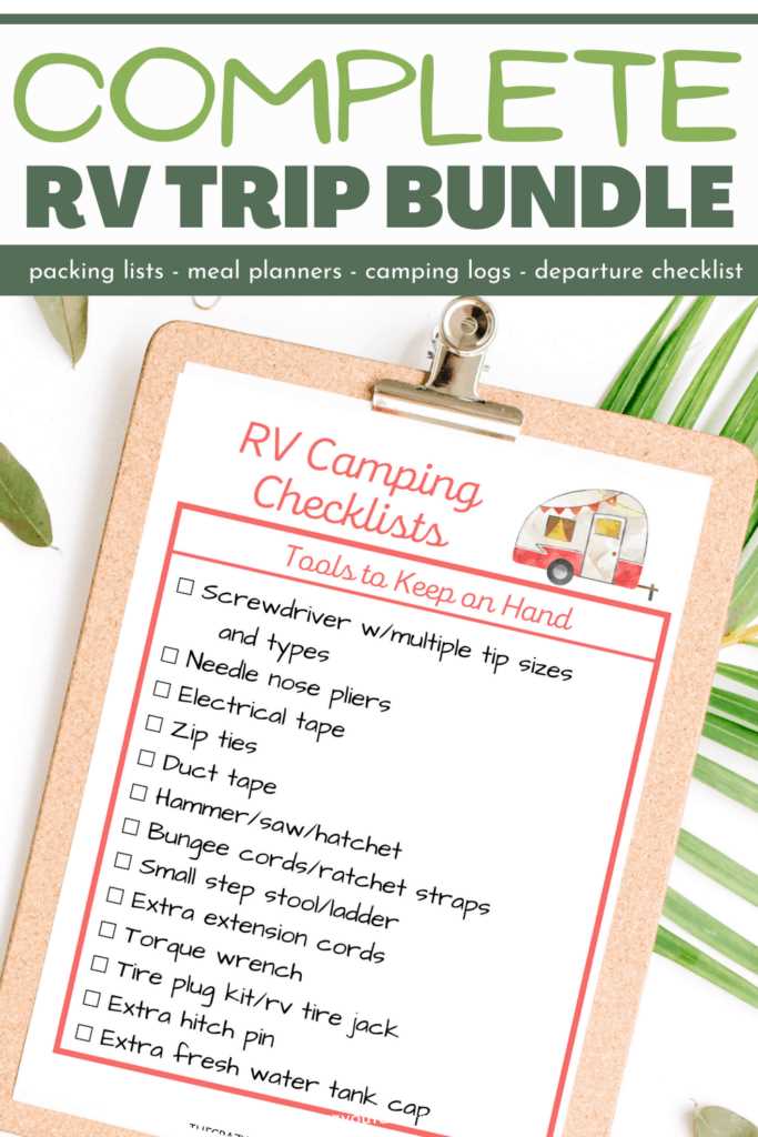 rv packing list printable