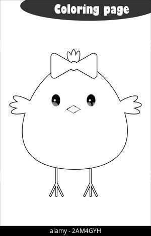chick outline printable