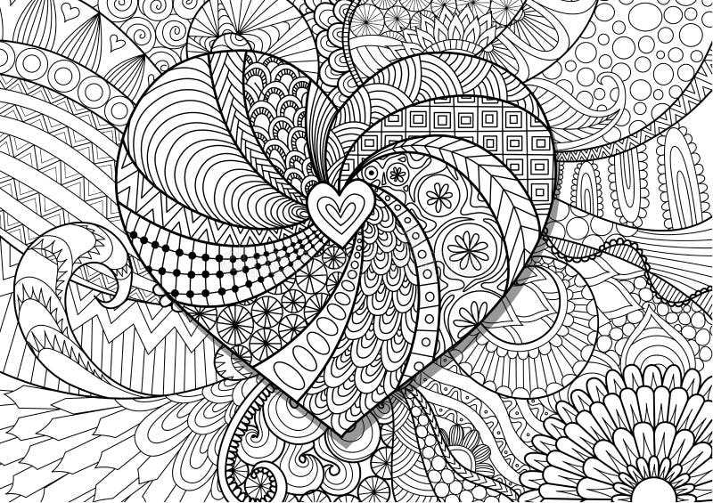 printable hearts coloring pages