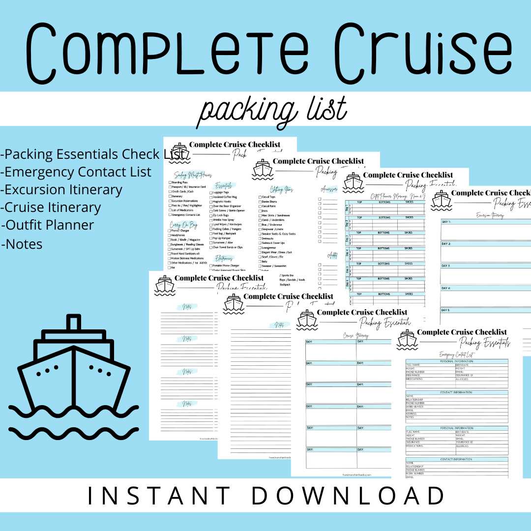 printable packing list for river cruise