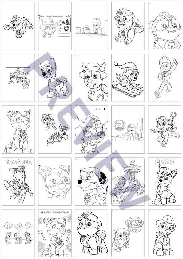 printable coloring paw patrol