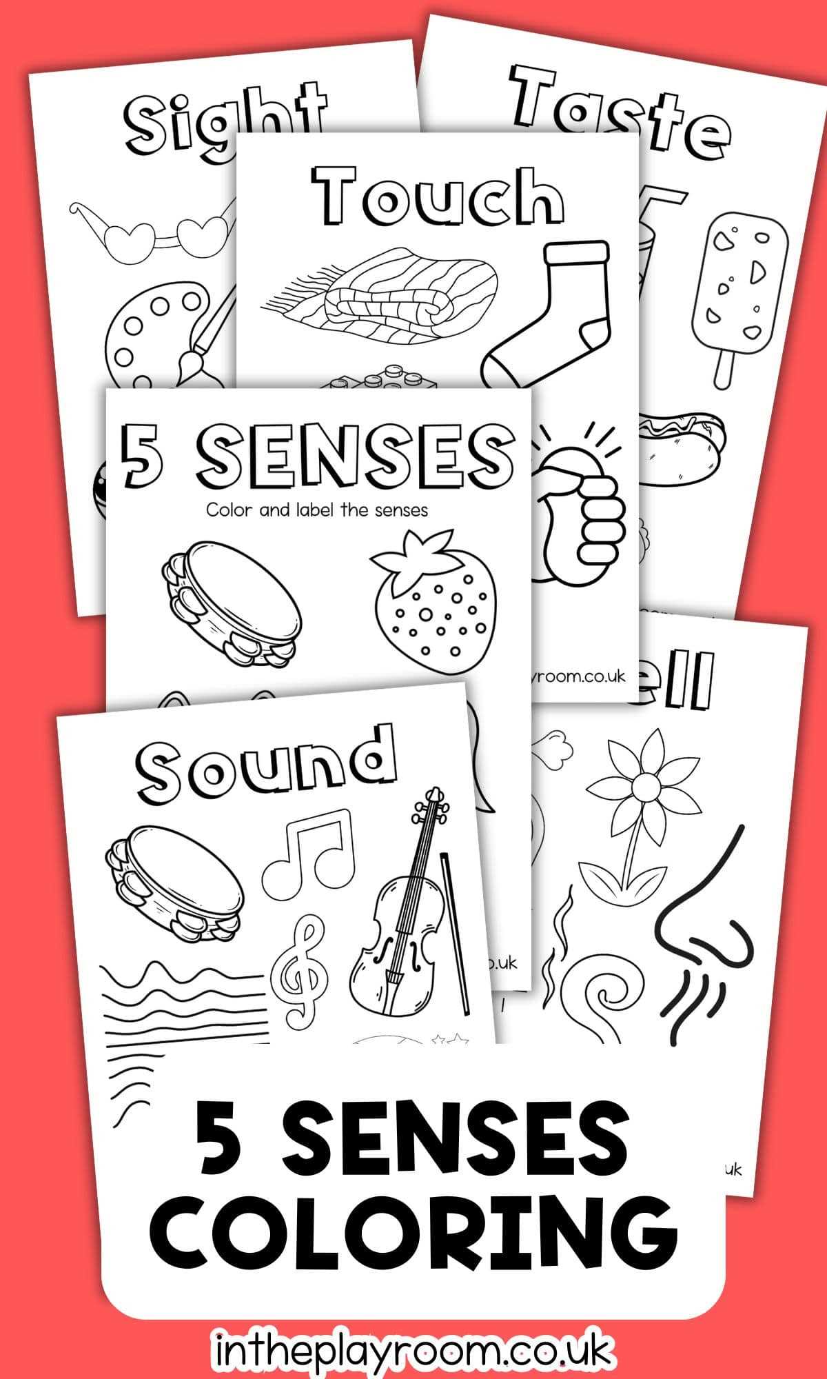 5 senses free printables