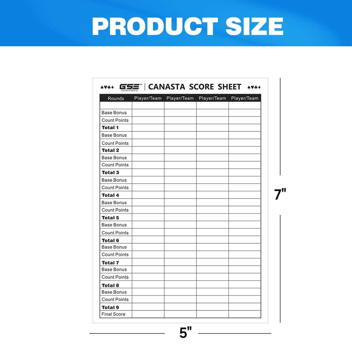canasta score sheets printable