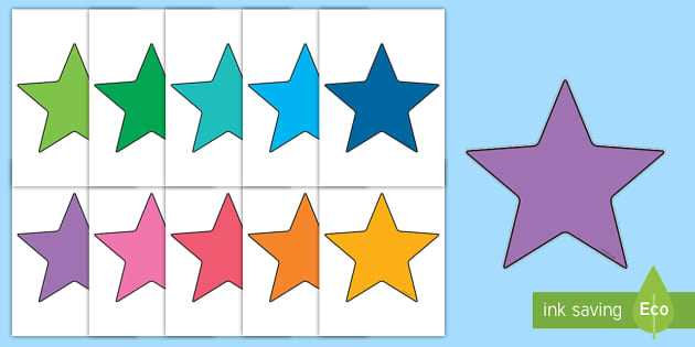 full page star template printable