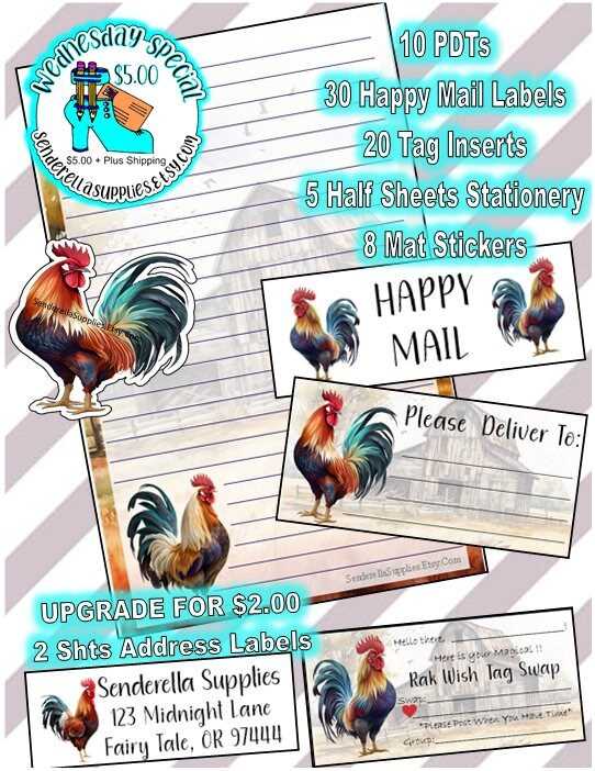 sabong rooster cake topper printable