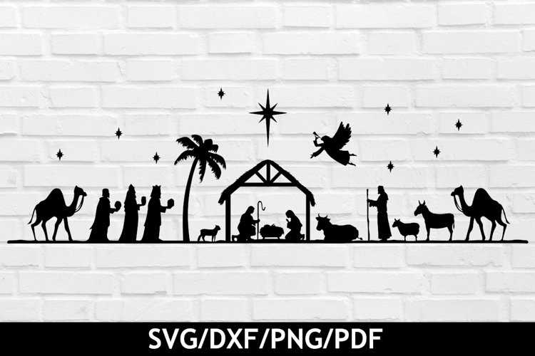 nativity silhouette free printable