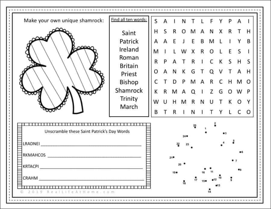 saint patricks day free printables