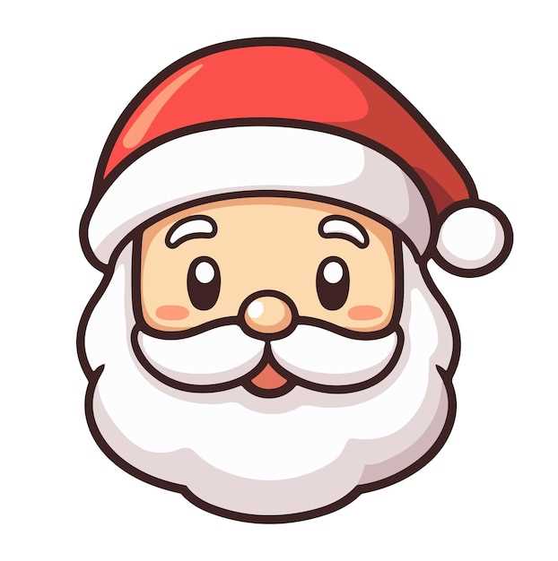 santa claus face printable