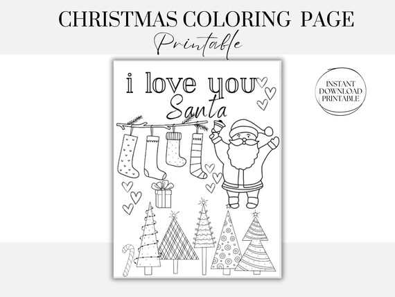 santa coloring sheets printable