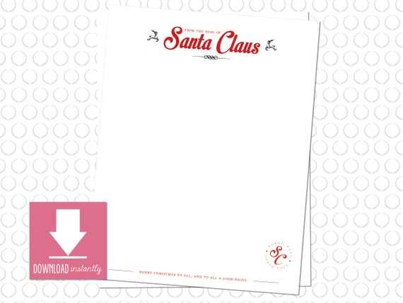 santa letterhead printable