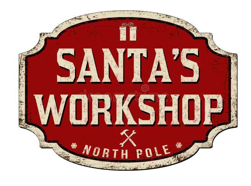 santas workshop sign printable