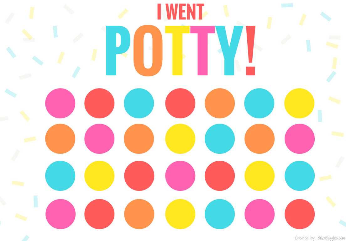 potty training chart printable