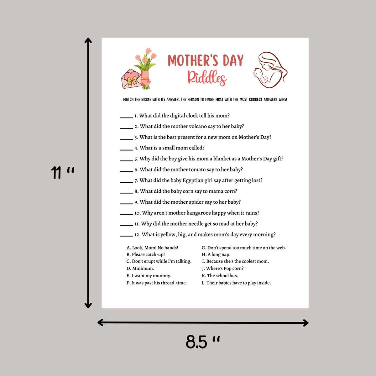 free printable mothers day games for adults
