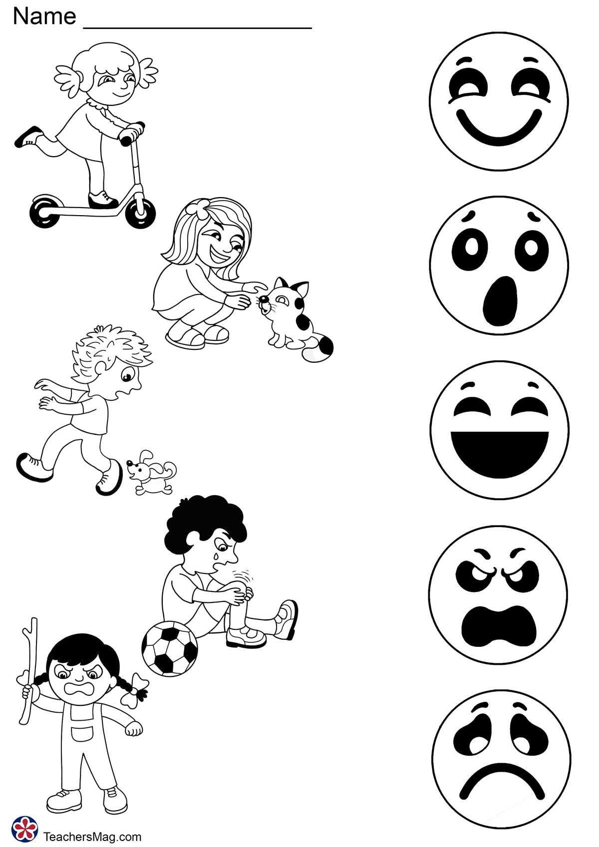 emotion matching game printable