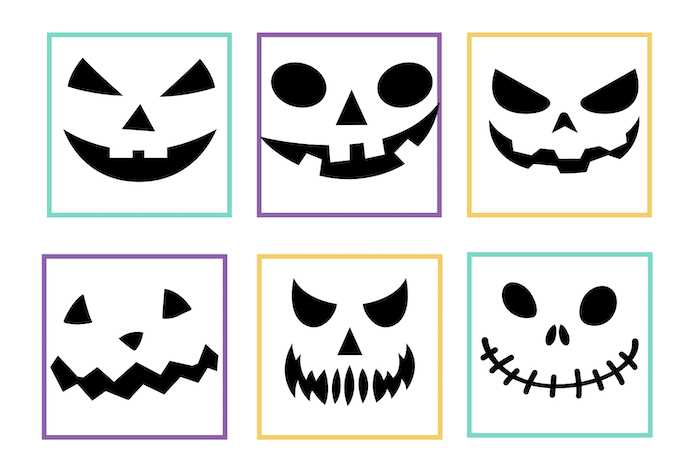scary jack o lantern faces printable