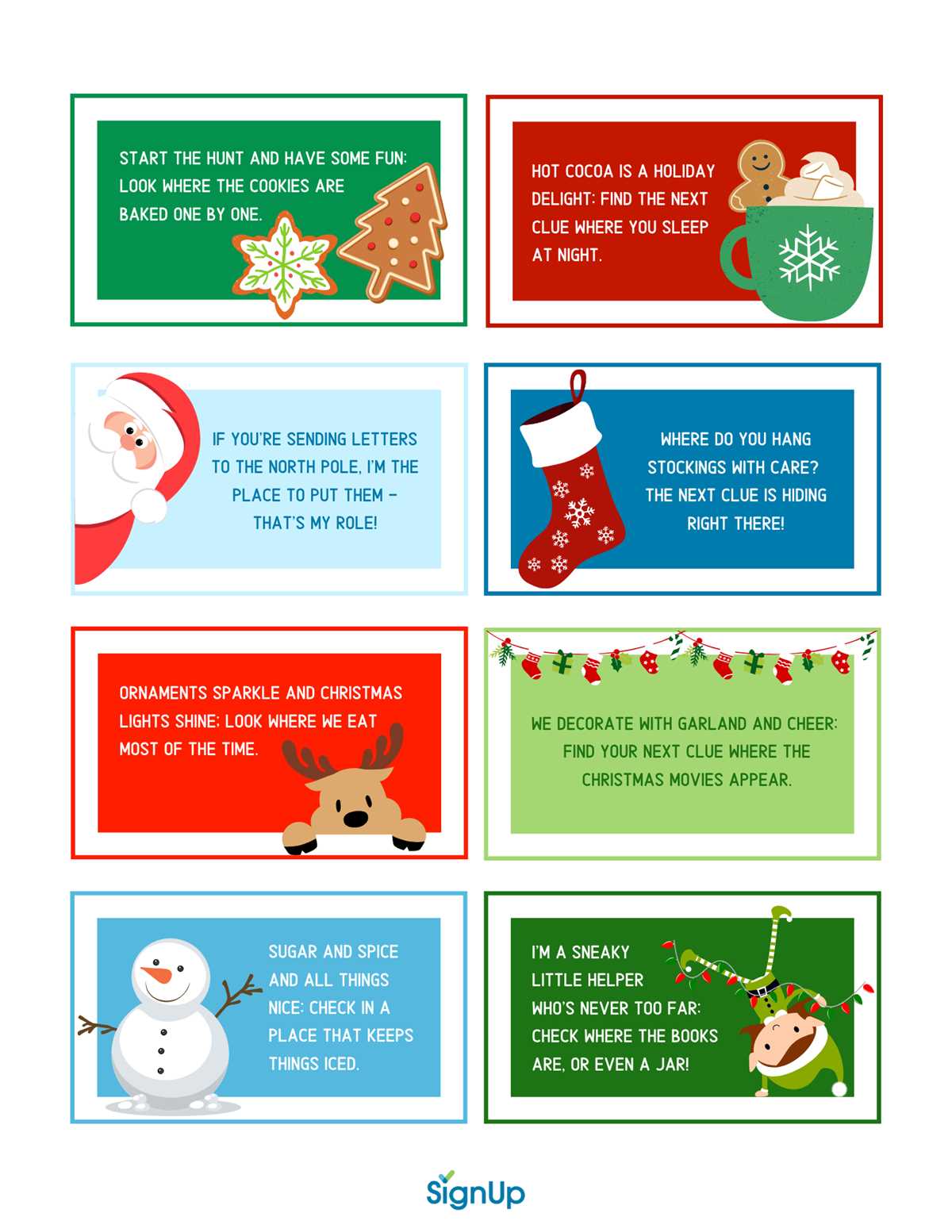 scavenger hunt clues printable