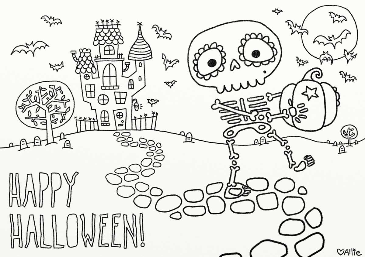halloween printables coloring pages free