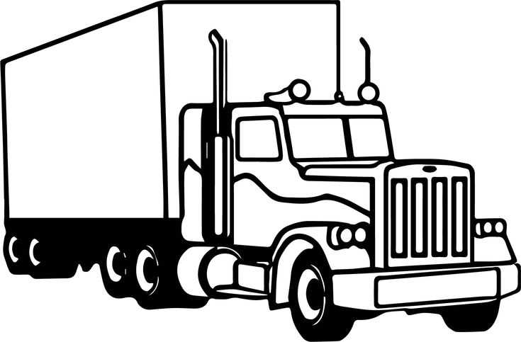 semi truck coloring pages printable