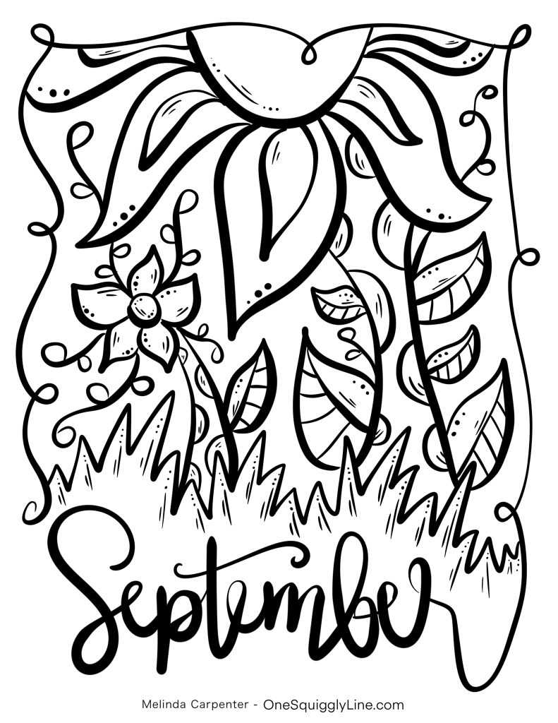 september coloring pages printable